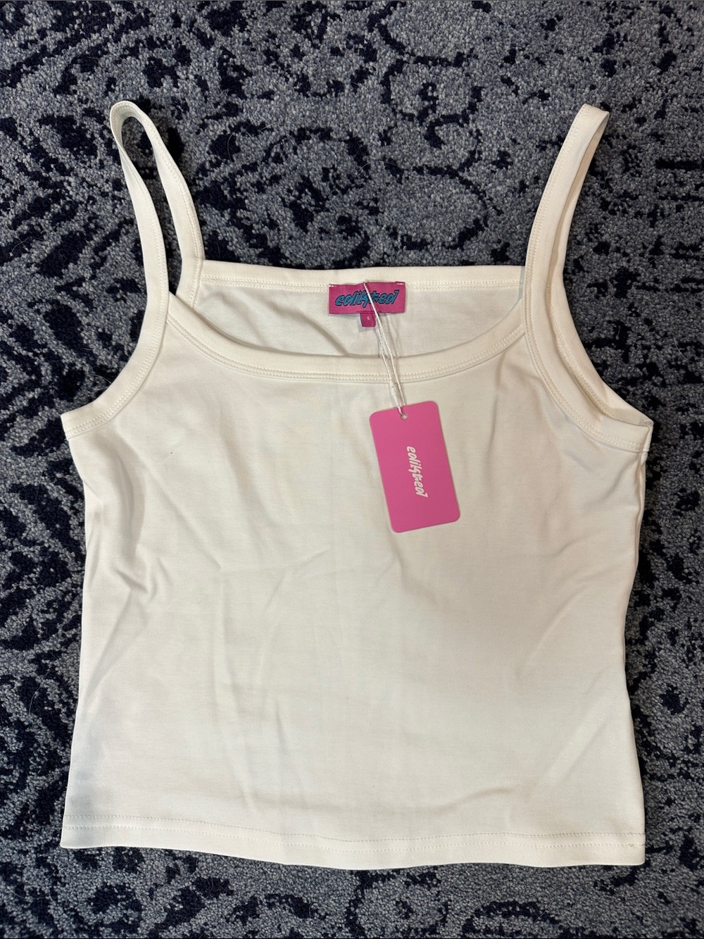 NWT EDIKTED White Spaghetti Strap Tank Top size small